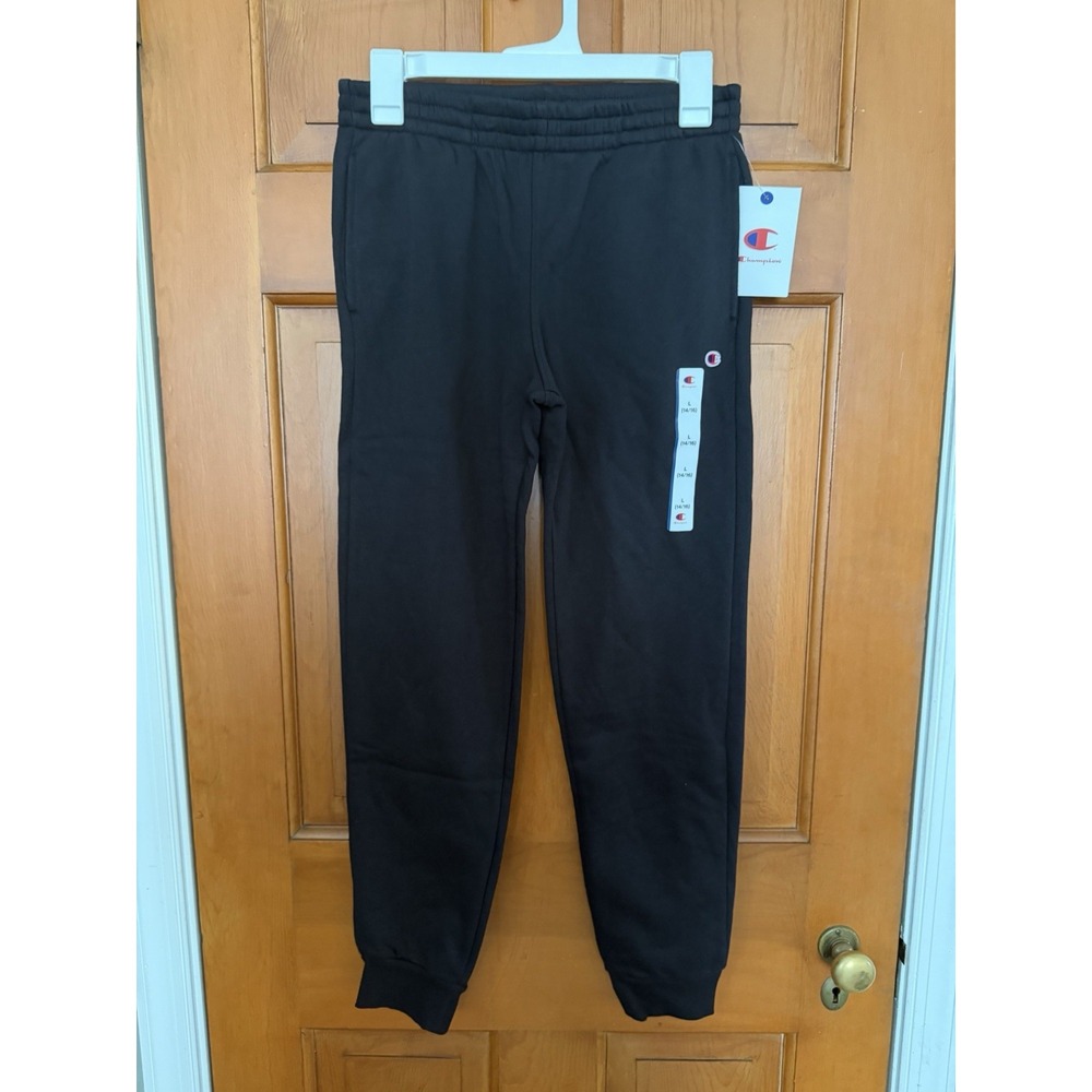 Boys' Champion Black Fleece Jogger Pants Sweatpants Size Large NWT Lounge Pants